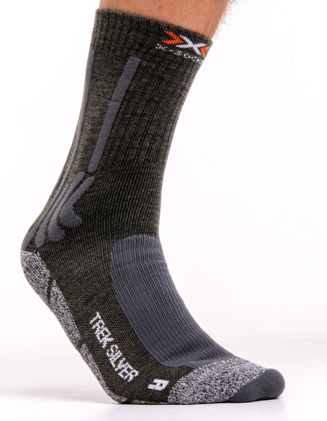 Носки X-SOCKS TREK SILVER SMU (; 39-41; E052 olive green / grey)